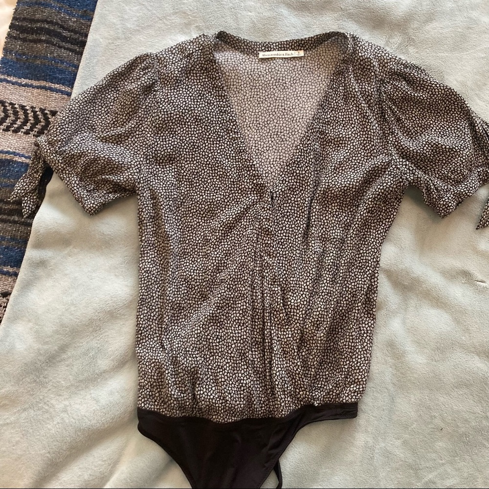A&F Floral Wrap-front Bodysuit
